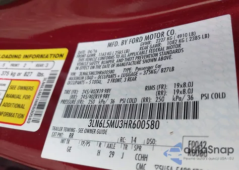 2017 Lincoln Mkz Hybrid Reserve from USA, damaged, VIN 3LN6L5MU3HR600580